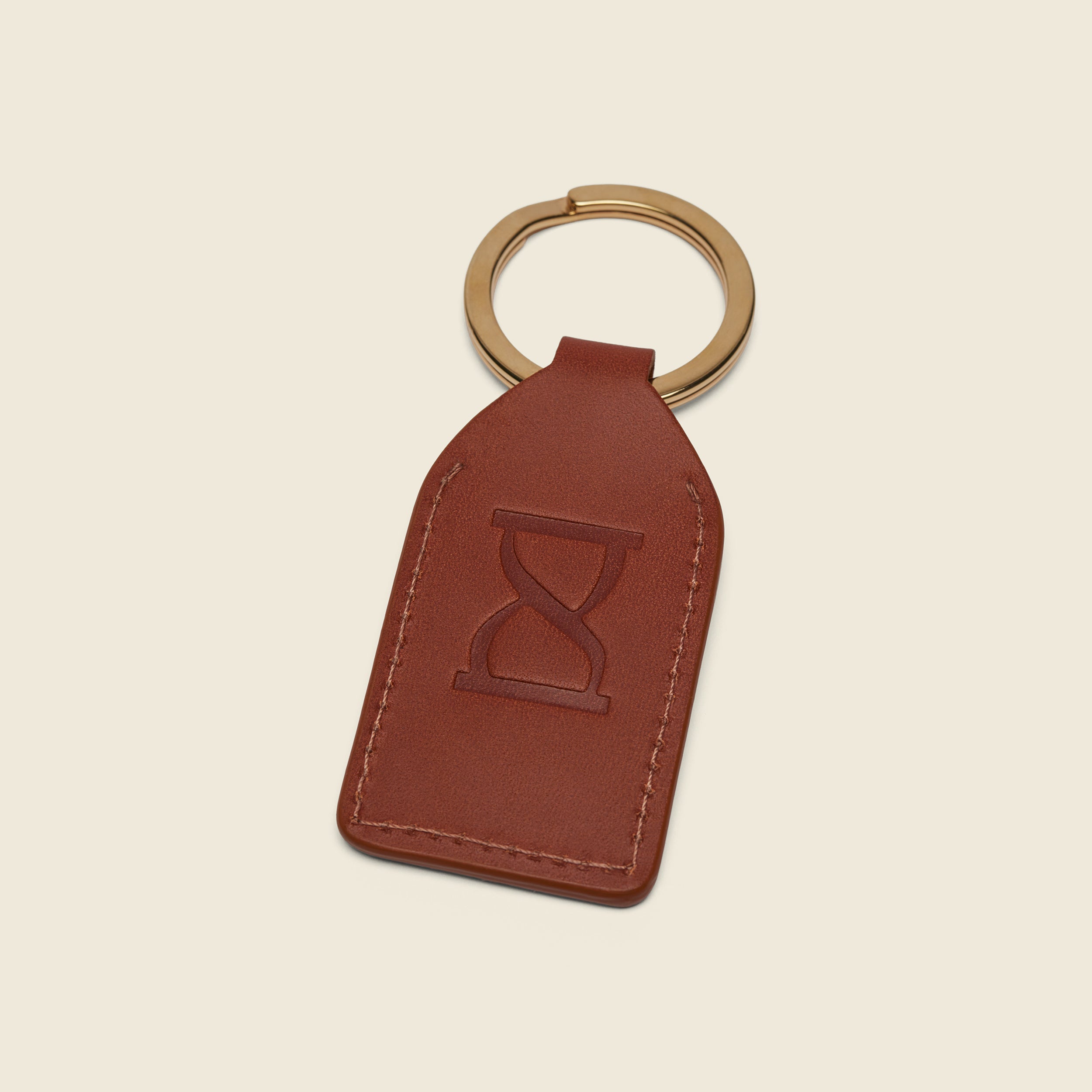 Chapman Keyring nøkkelring skinn svart messing