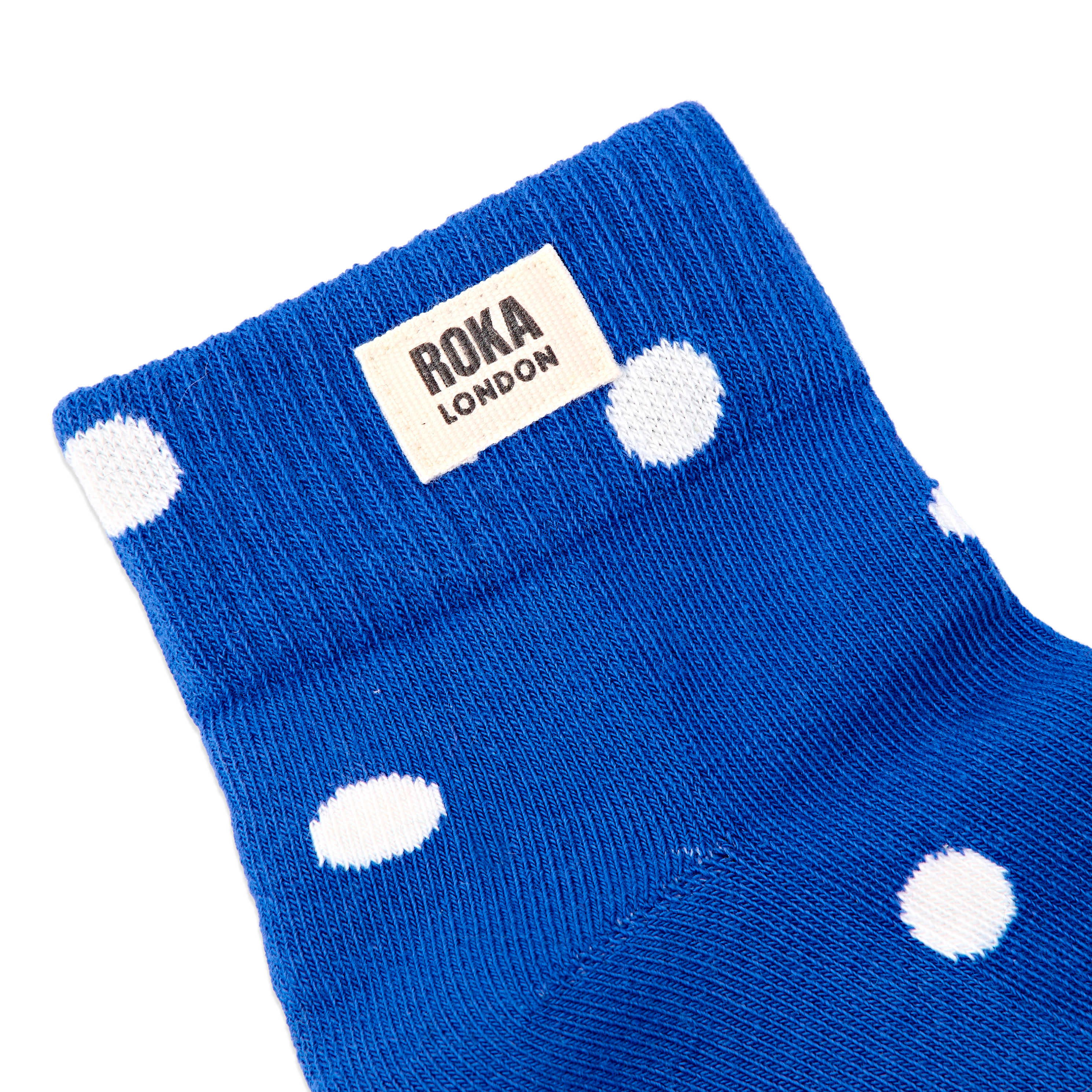 Roka London Wembley ankelsokker Malibu Blue Dot 36–42