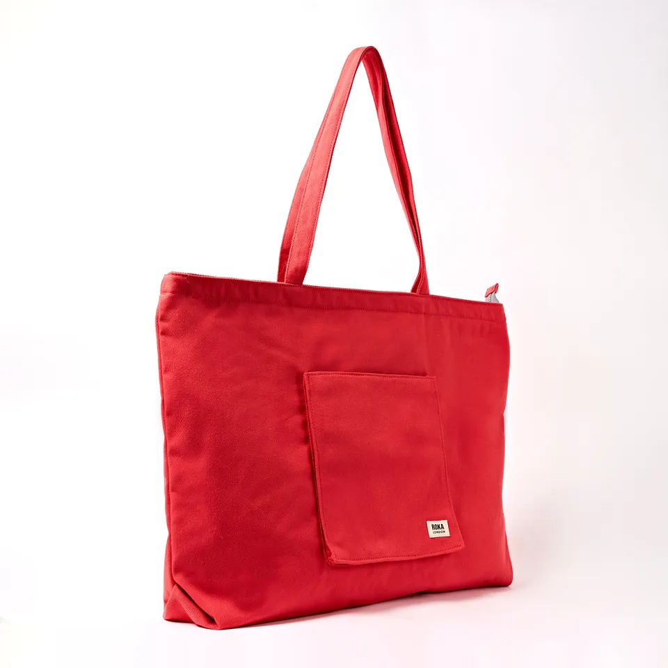 Roka London Portobello Tote totebag large scarlet 19 liter