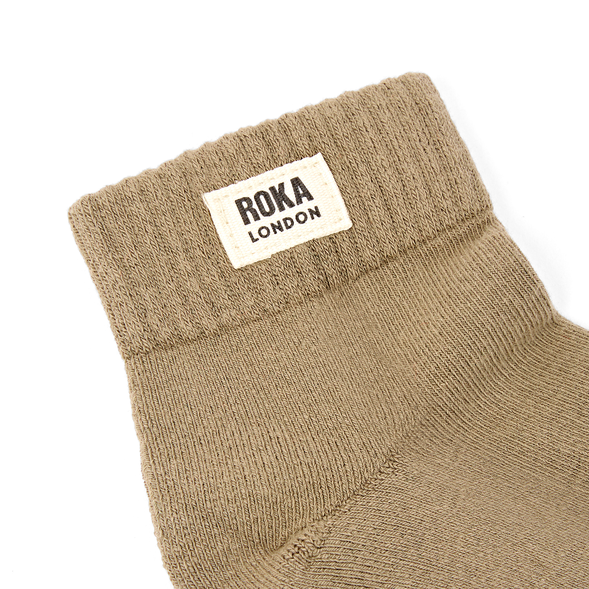 Roka London Wembley ankelsokker khaki dame 36-42 bomull