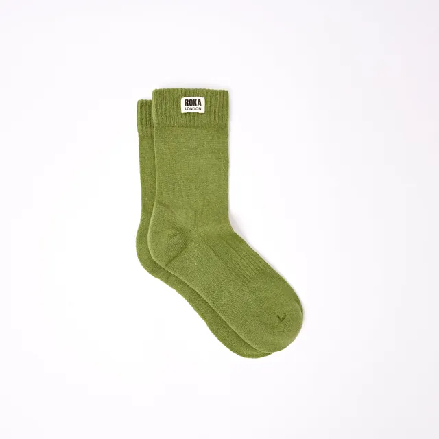 Roka London Wimbledon sokker avocado økologisk bomull 36-42
