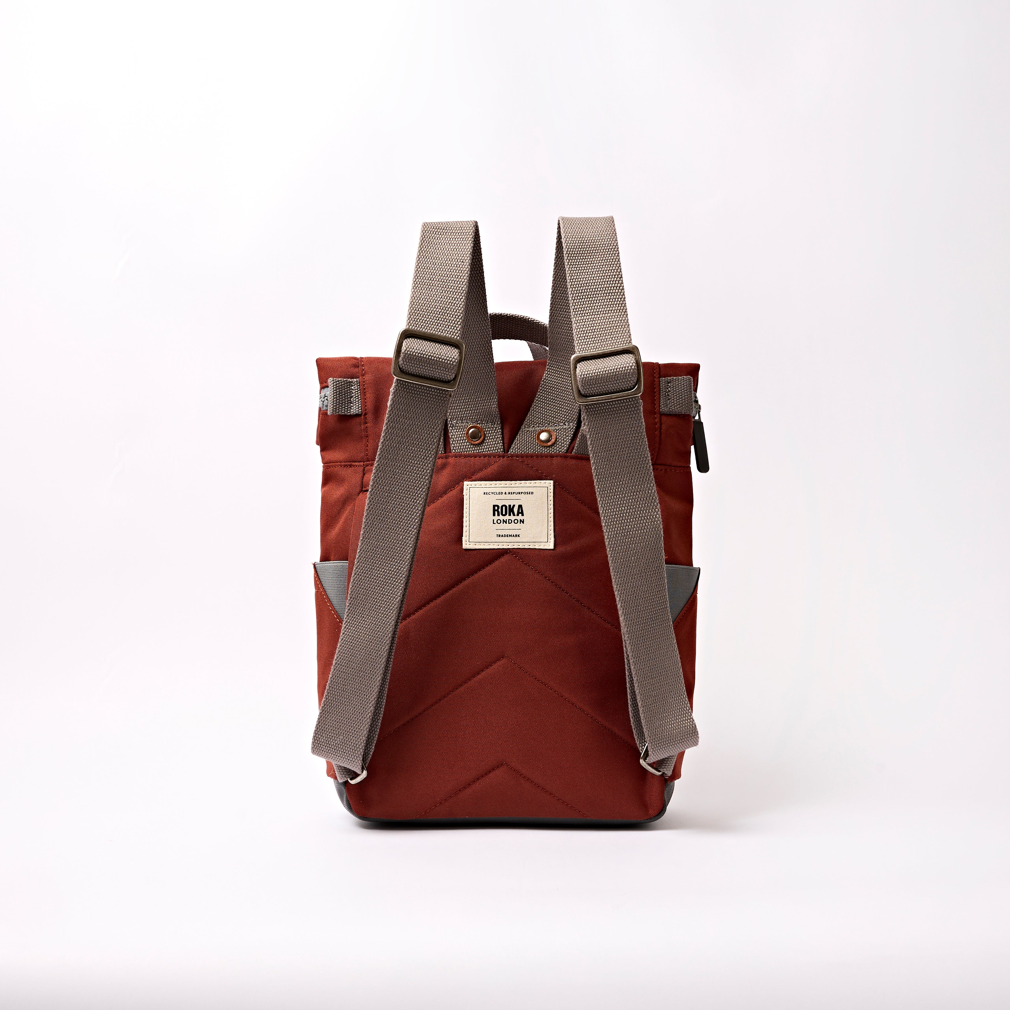 Roka London Canfield ryggsekk henna stripe small 9,8 liter