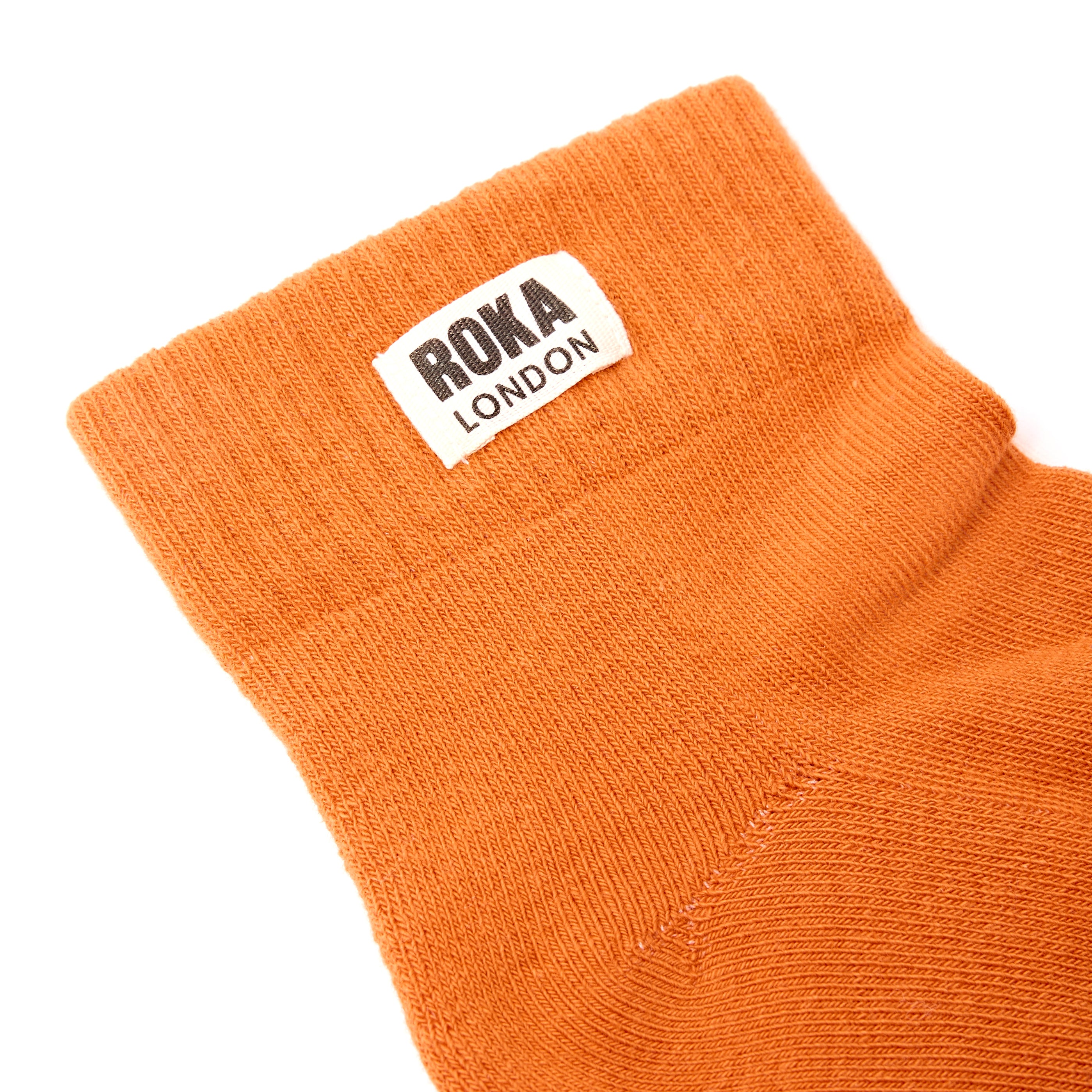 Roka London Wembley ankelsokker herre Burnt Orange økologisk bomull