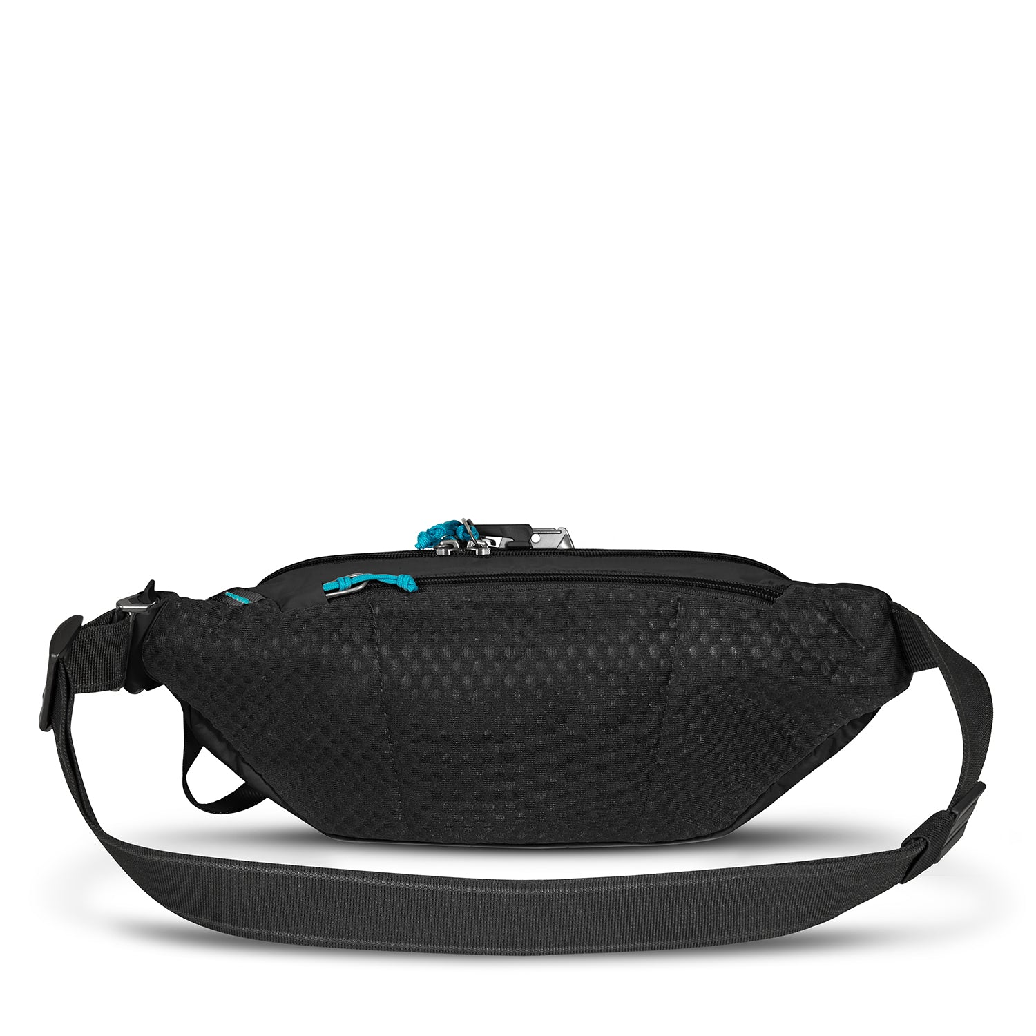 Pacsafe Eco E midjeveske svart resirkulert nylon
