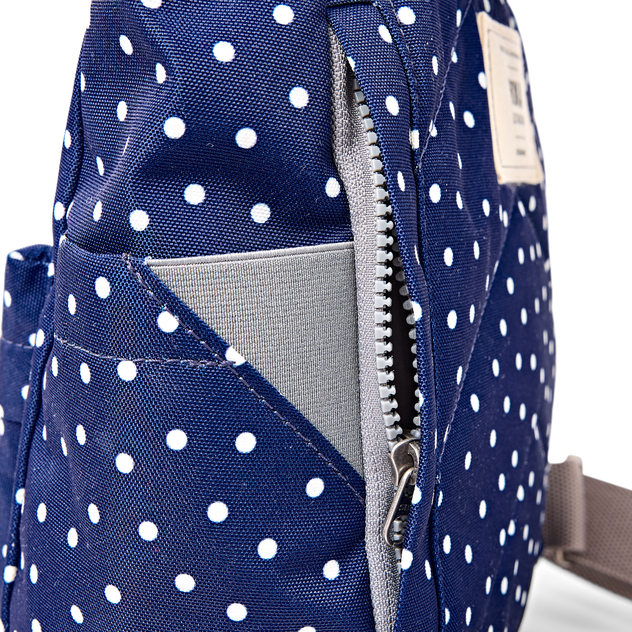 Roka London Canfield Polka ryggsekk Small 9,8L navy prikker