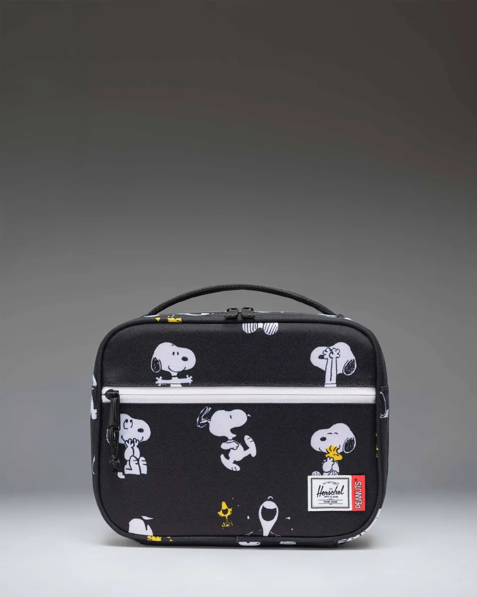 Herschel Pop Quiz lunsjboks Snoopy Black isolert matboks