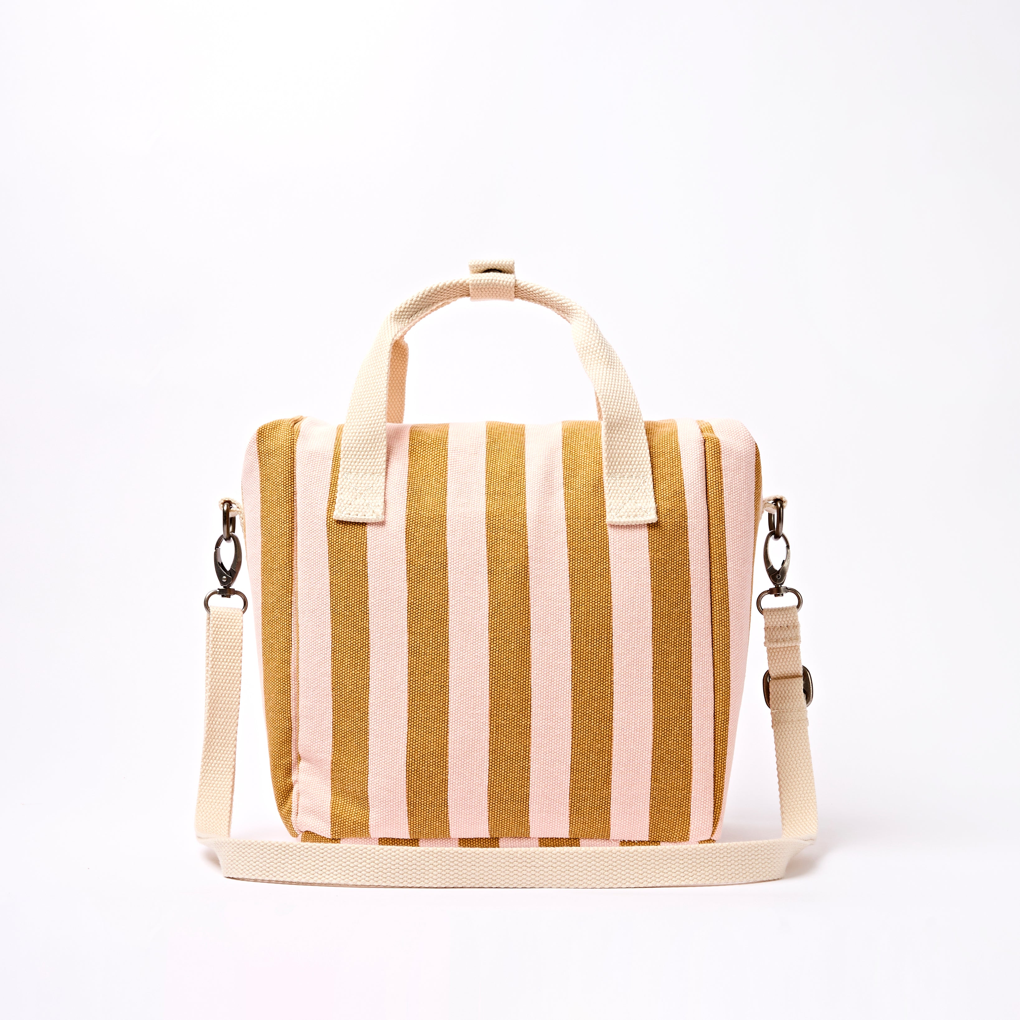 Roka London Hampstead Lunch lunsjveske rose gold stripe 7,3 liter