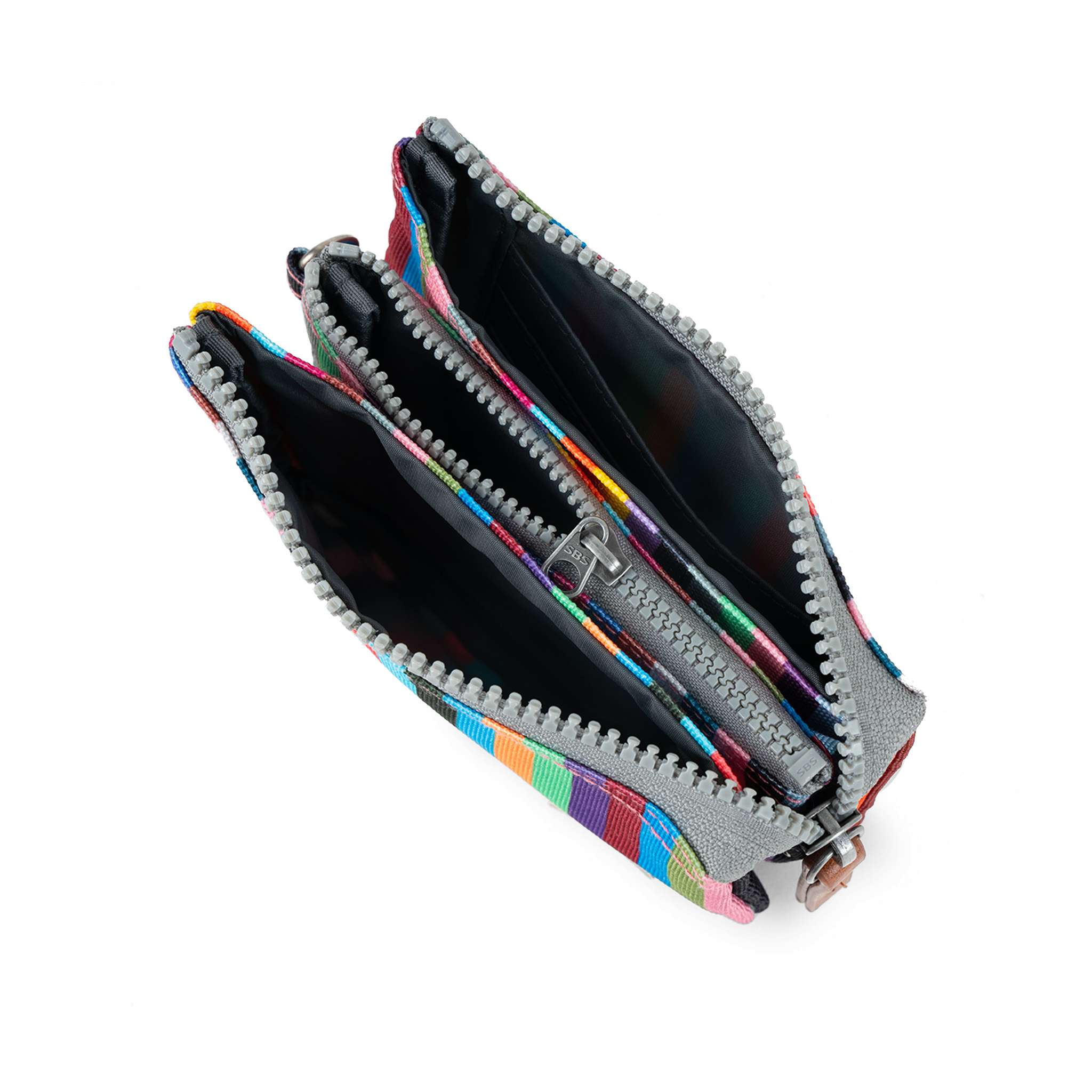 Roka London Carnaby Multi Stripe lommebok small 0,2 liter