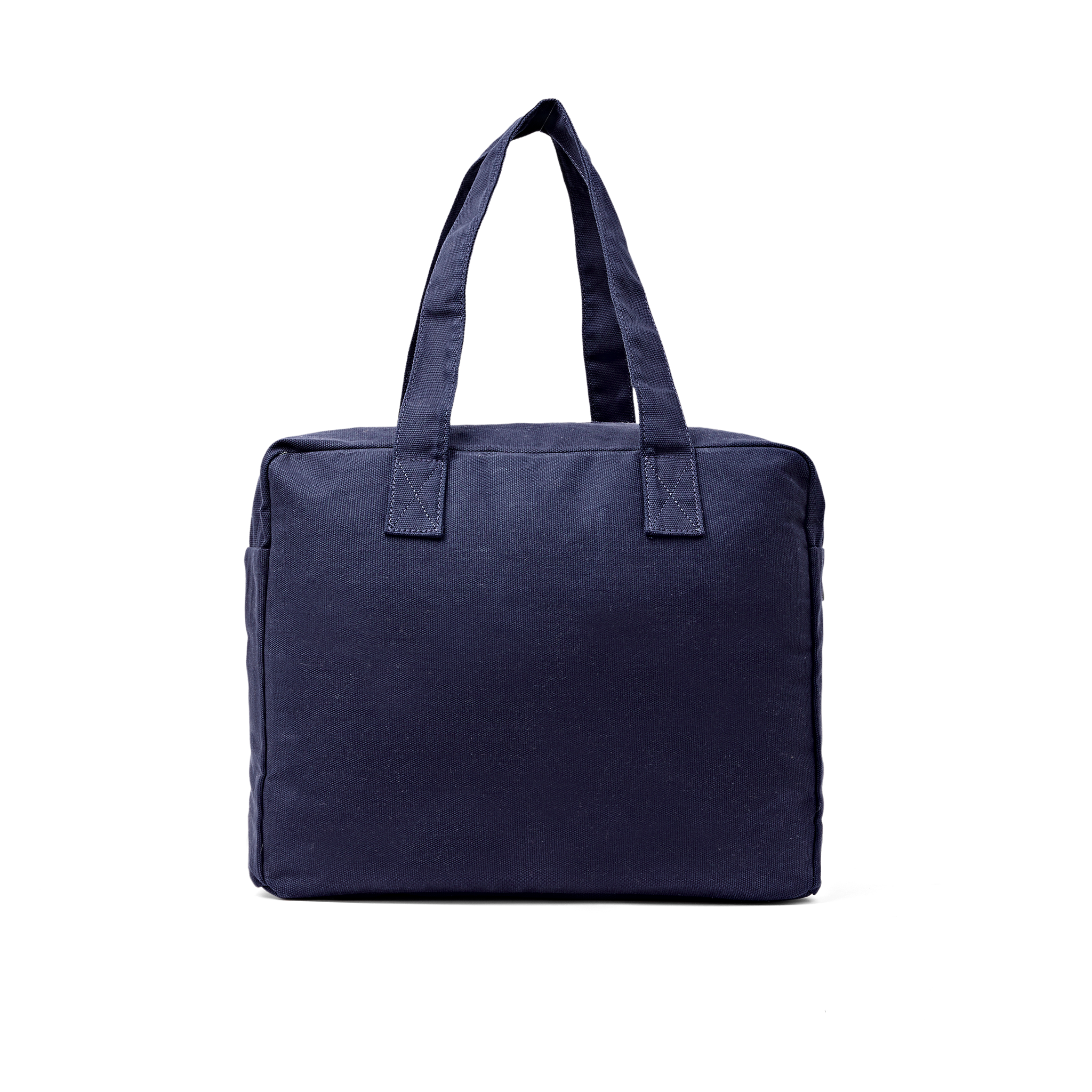 Roka London Sloane tote Medium navy blå canvas 24 liter