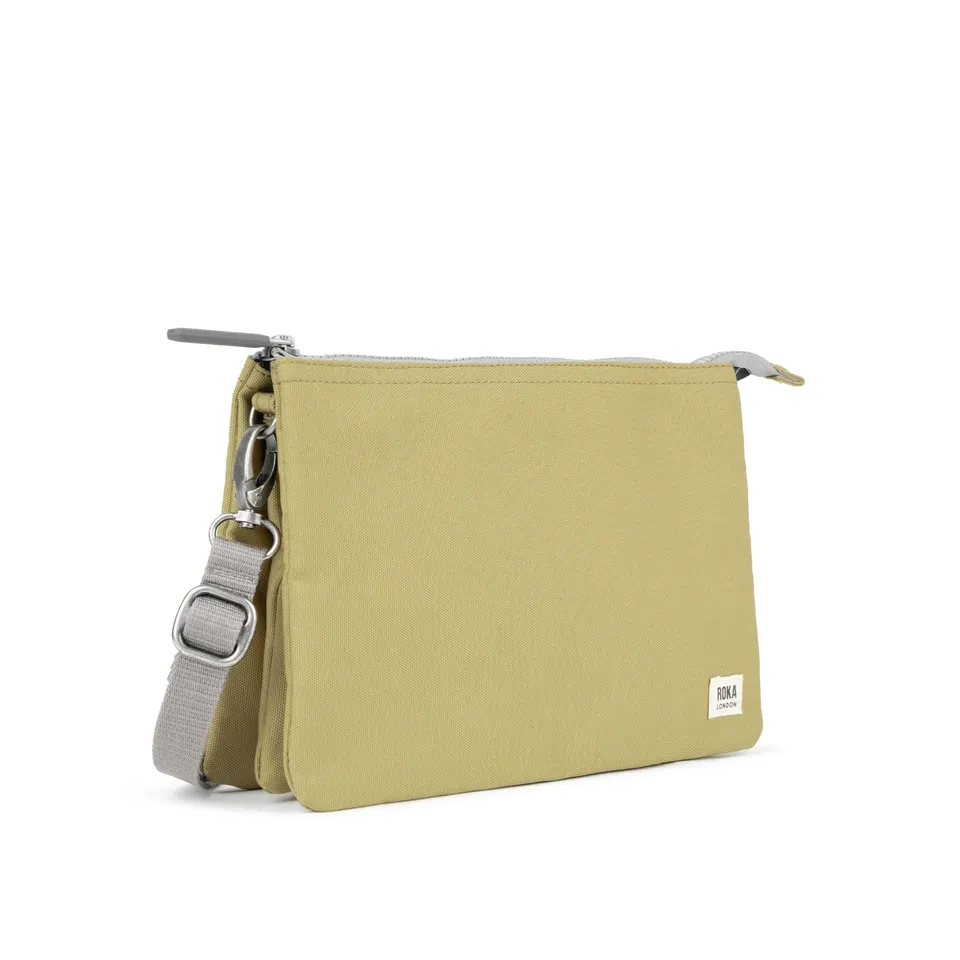 Roka London Carnaby skulderveske XL khaki 0,5 liter