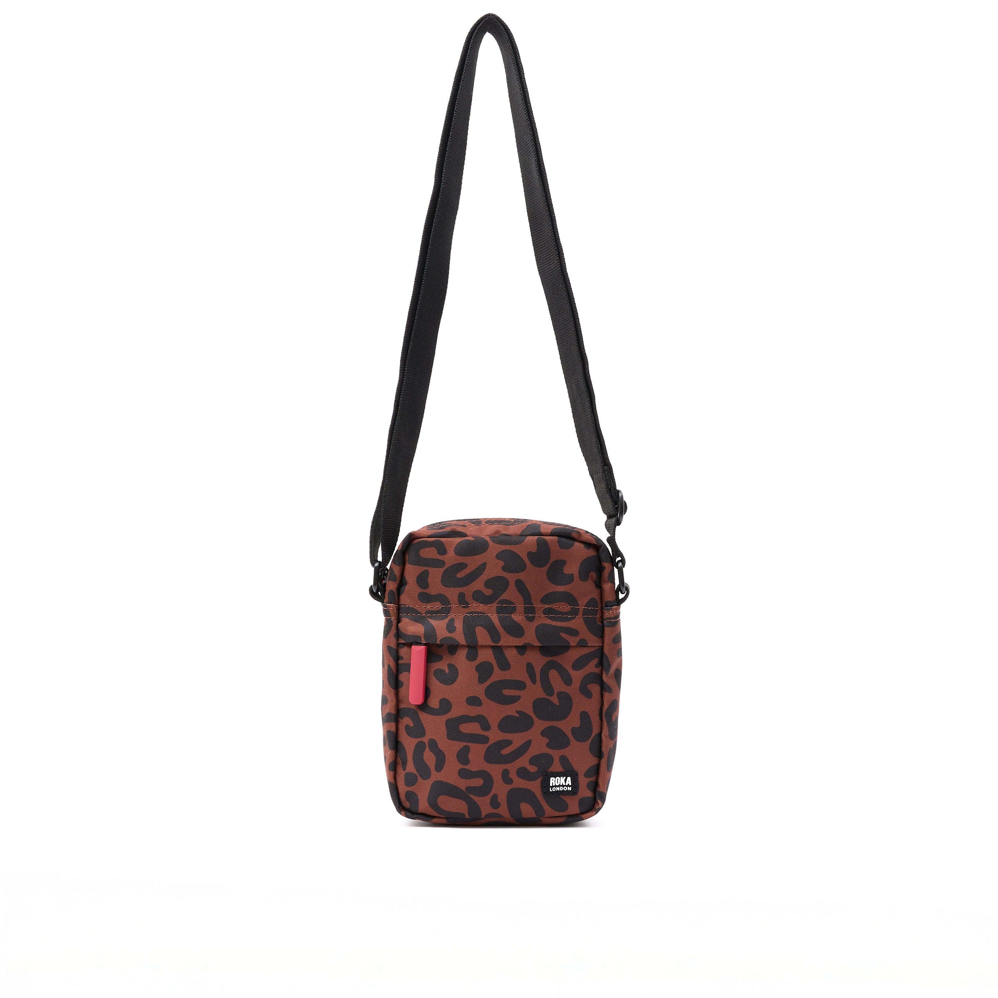 Roka London Bond mobilveske small scarlet leopard resirkulert