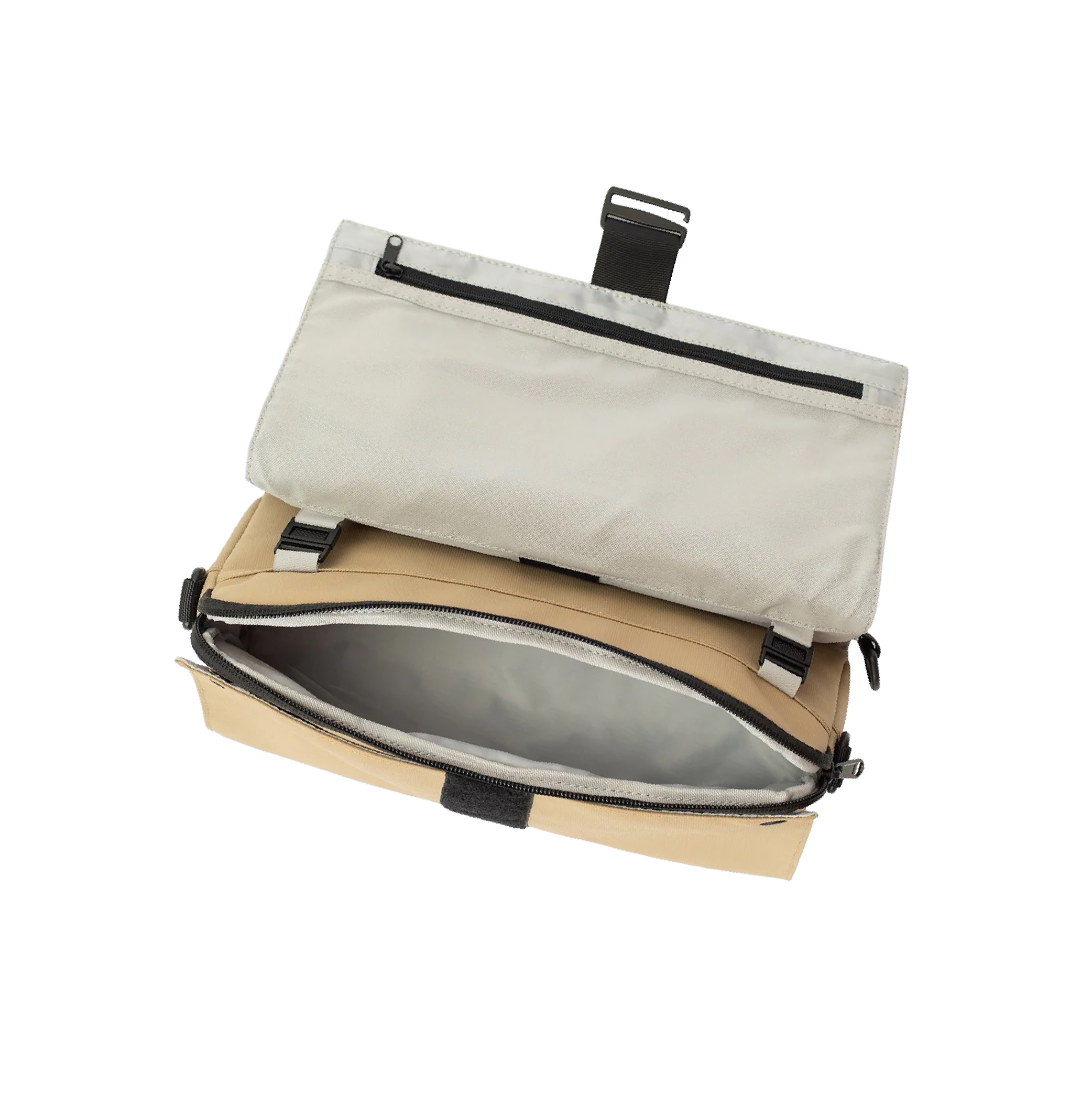 KIWEE Triangle Sling skulderveske Tan 3 liter vannavvisende