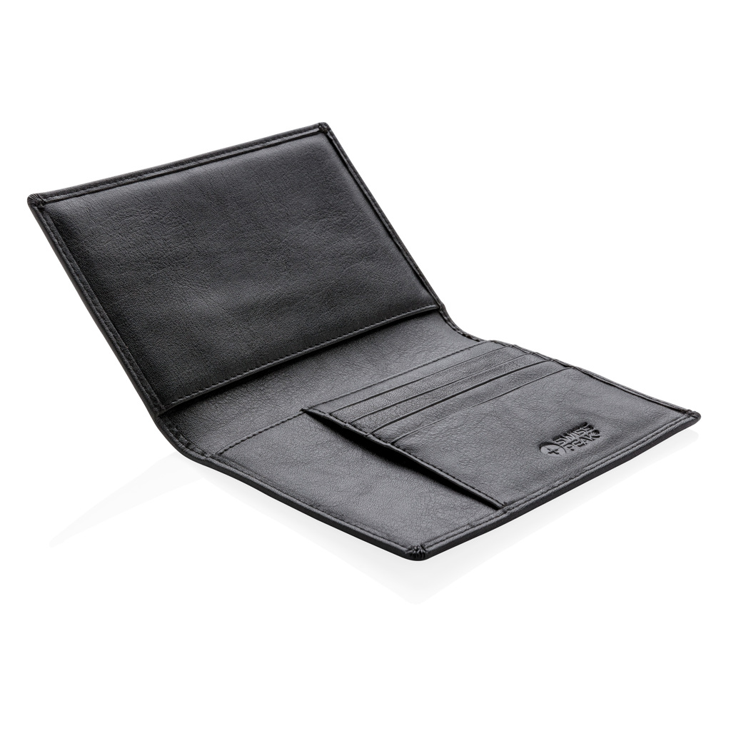 Swiss Peak passmappe svart RFID skimmingbeskyttelse