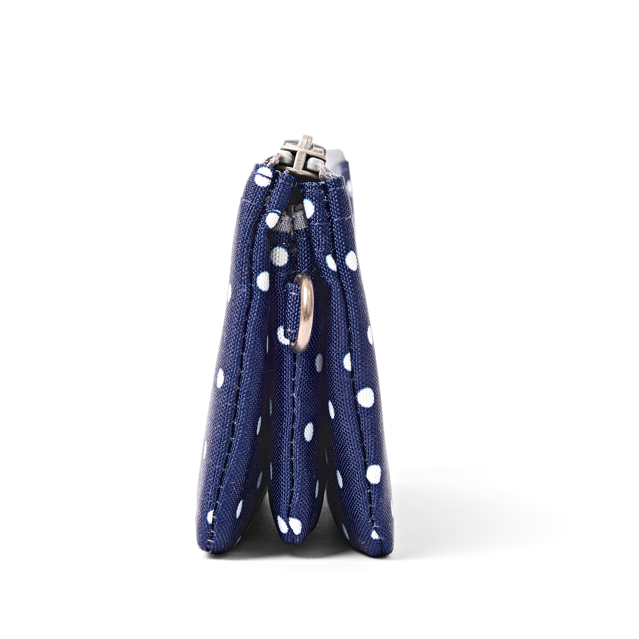 Roka London Carnaby lommebok navy polka dot small