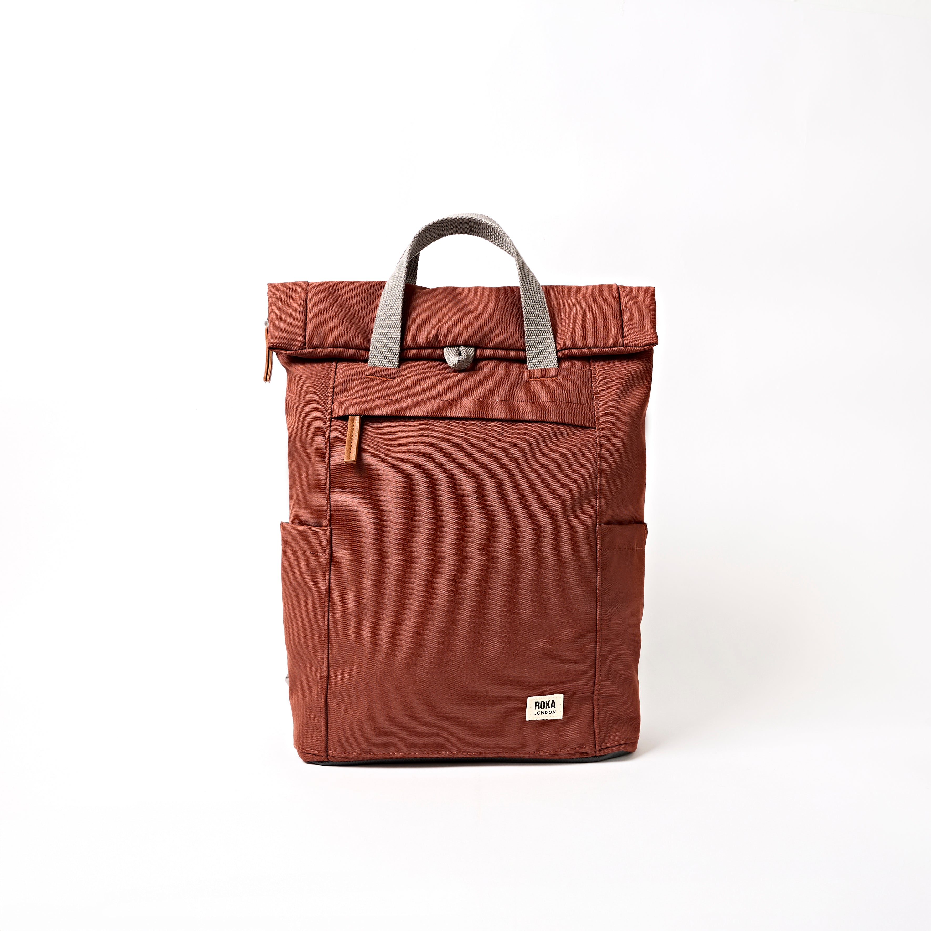 Roka London Finchley ryggsekk Henna rolltopp