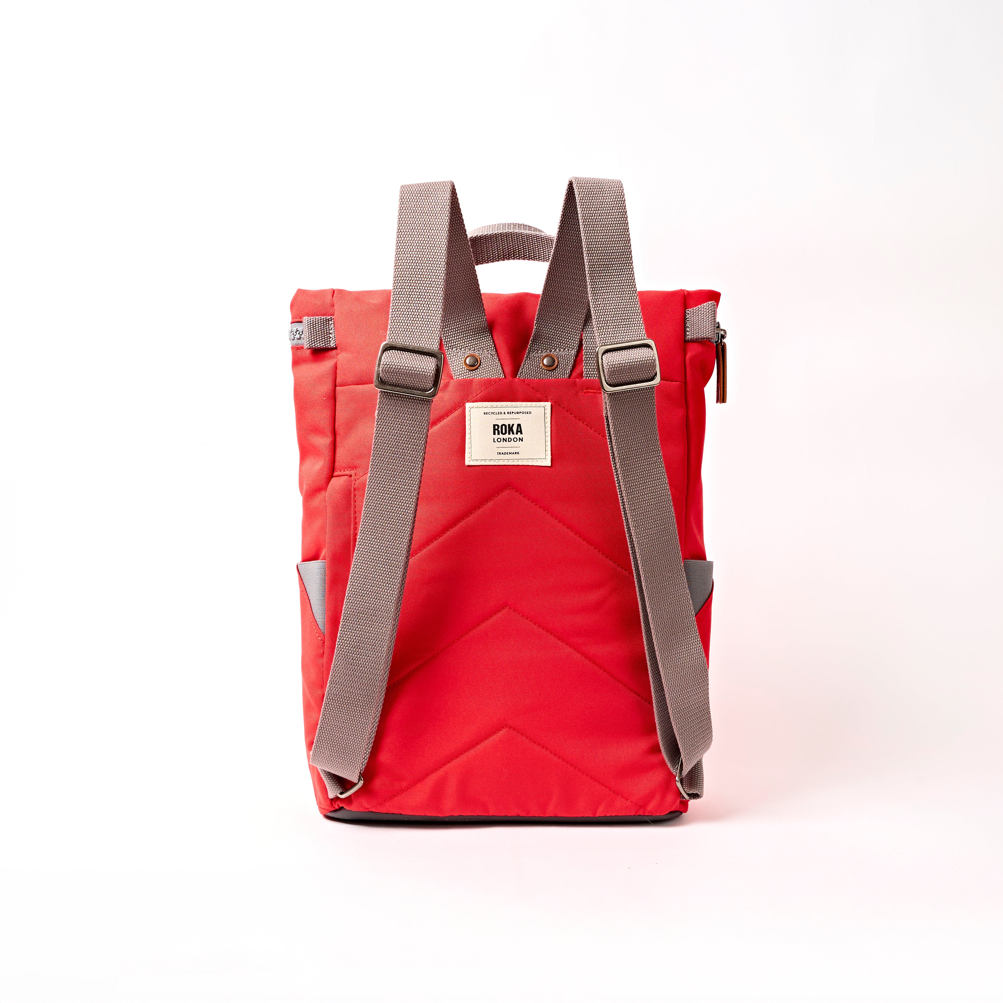 Roka London Finchley ryggsekk scarlet medium roll-top