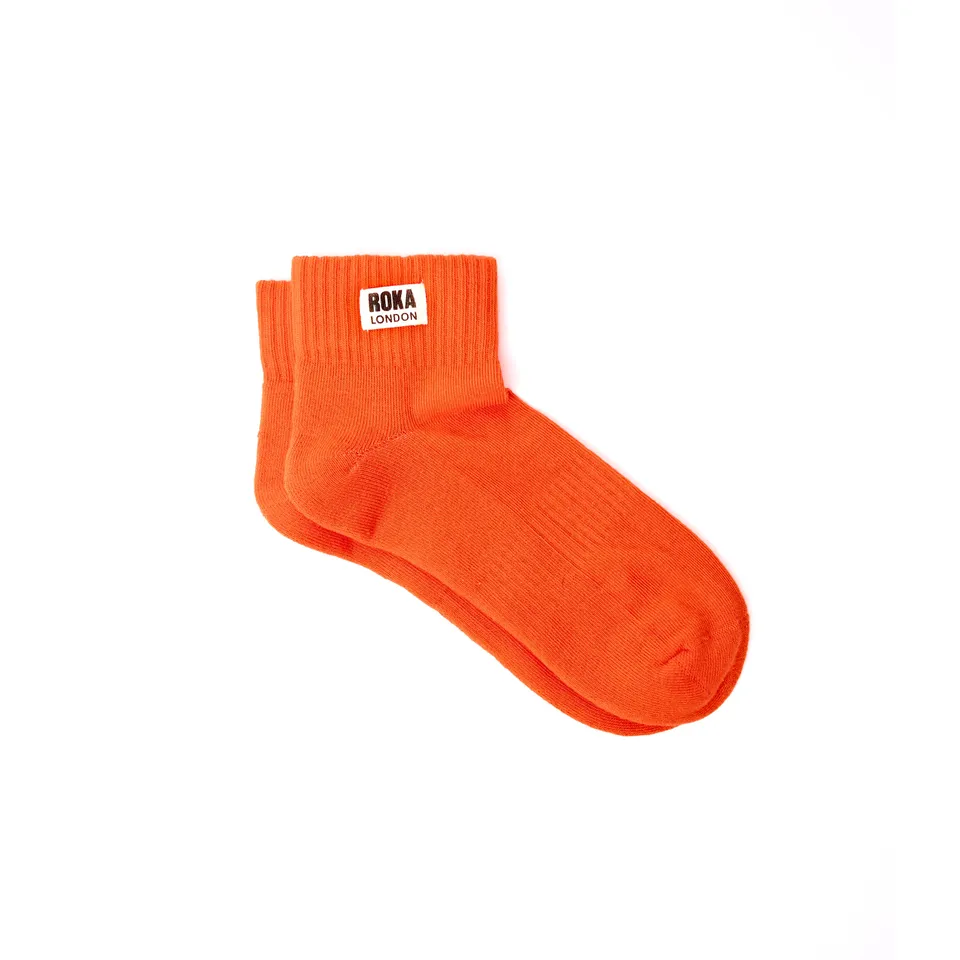 Roka London Wembley ankelsokker jaffa orange økologisk
