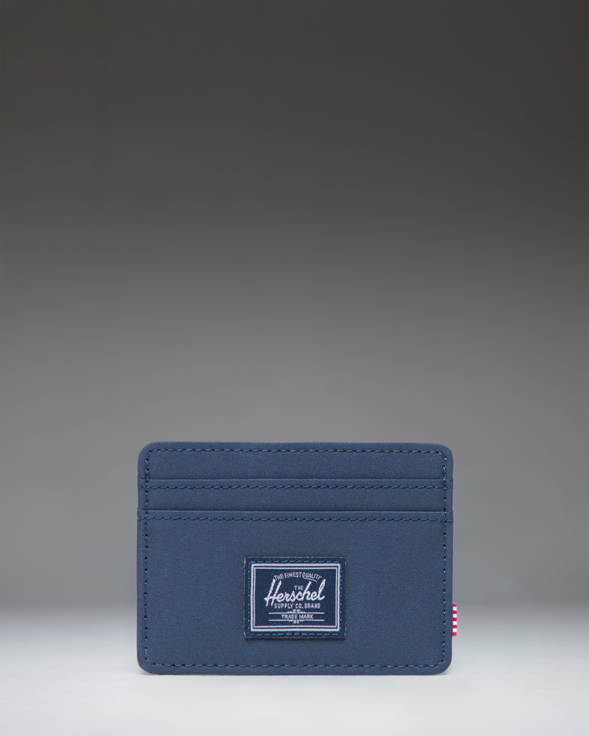 Herschel Charlie kortholder twill svart/grå slank