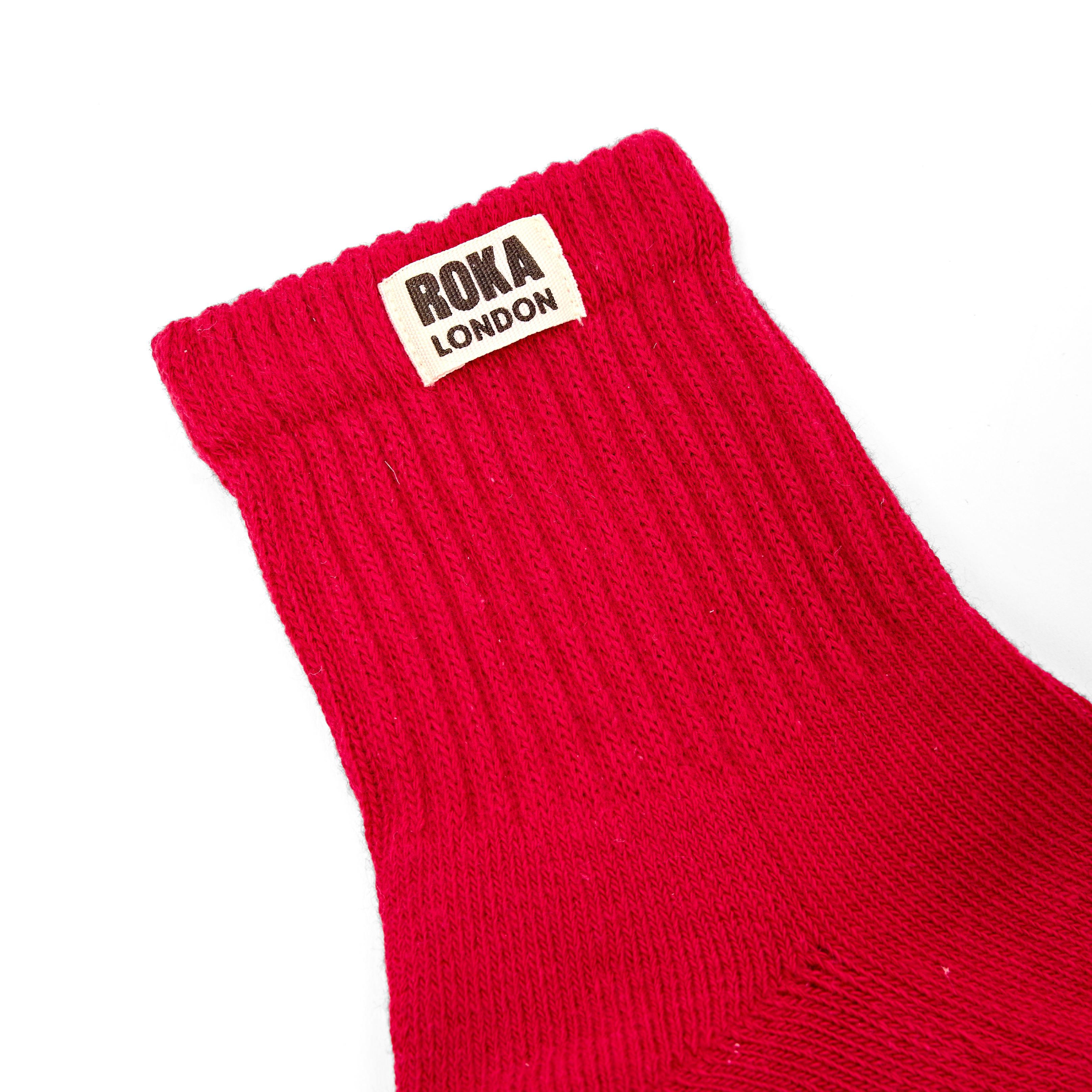 Roka London Windsor sokker scarlet økologisk bomull