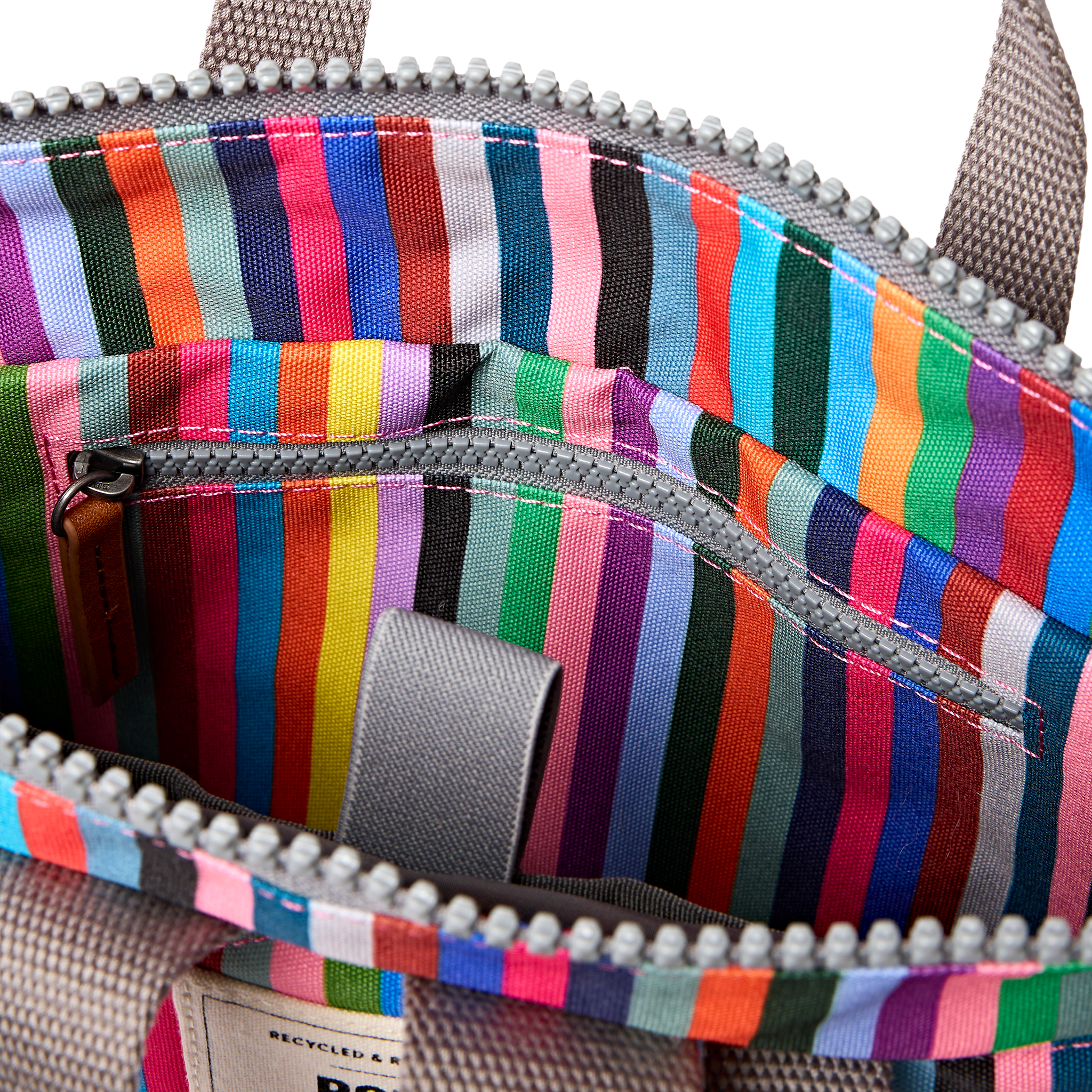 Roka London Bantry Small ryggsekk multi stripe 7,4 liter