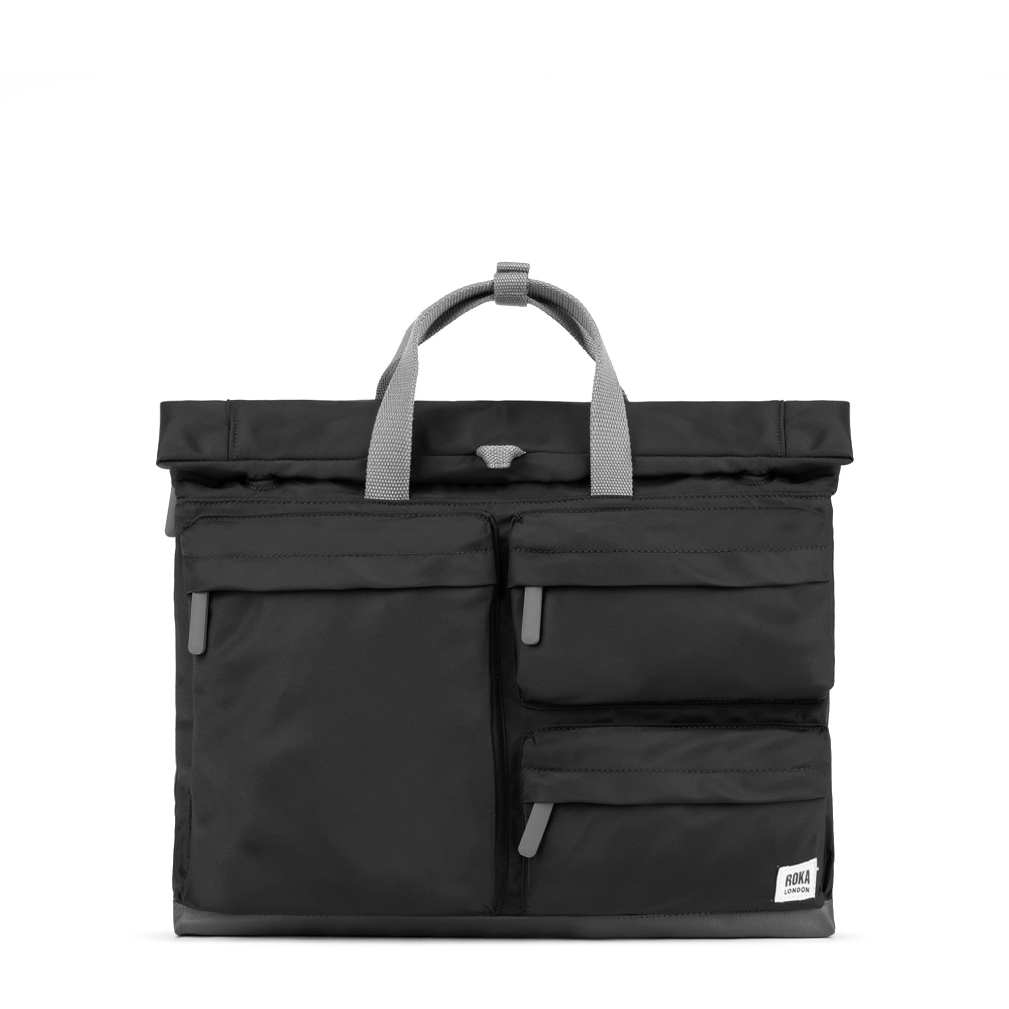 Roka London Blackfriars Large messenger svart 4,2 liter pc