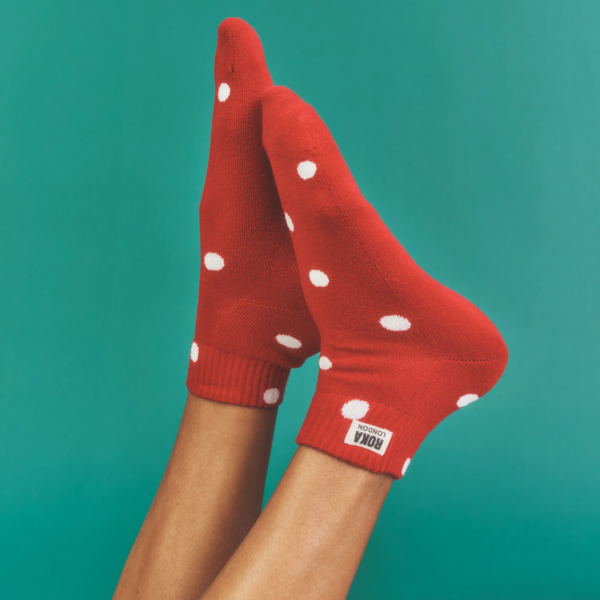 Roka London Wembley ankelsokker scarlet dot 36–42
