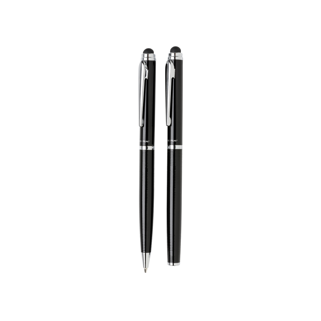 Swiss Peak Deluxe pennsett svart med stylus
