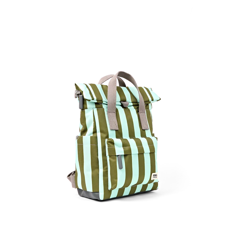 Roka London Canfield sekk small moss stripe 9,8 l