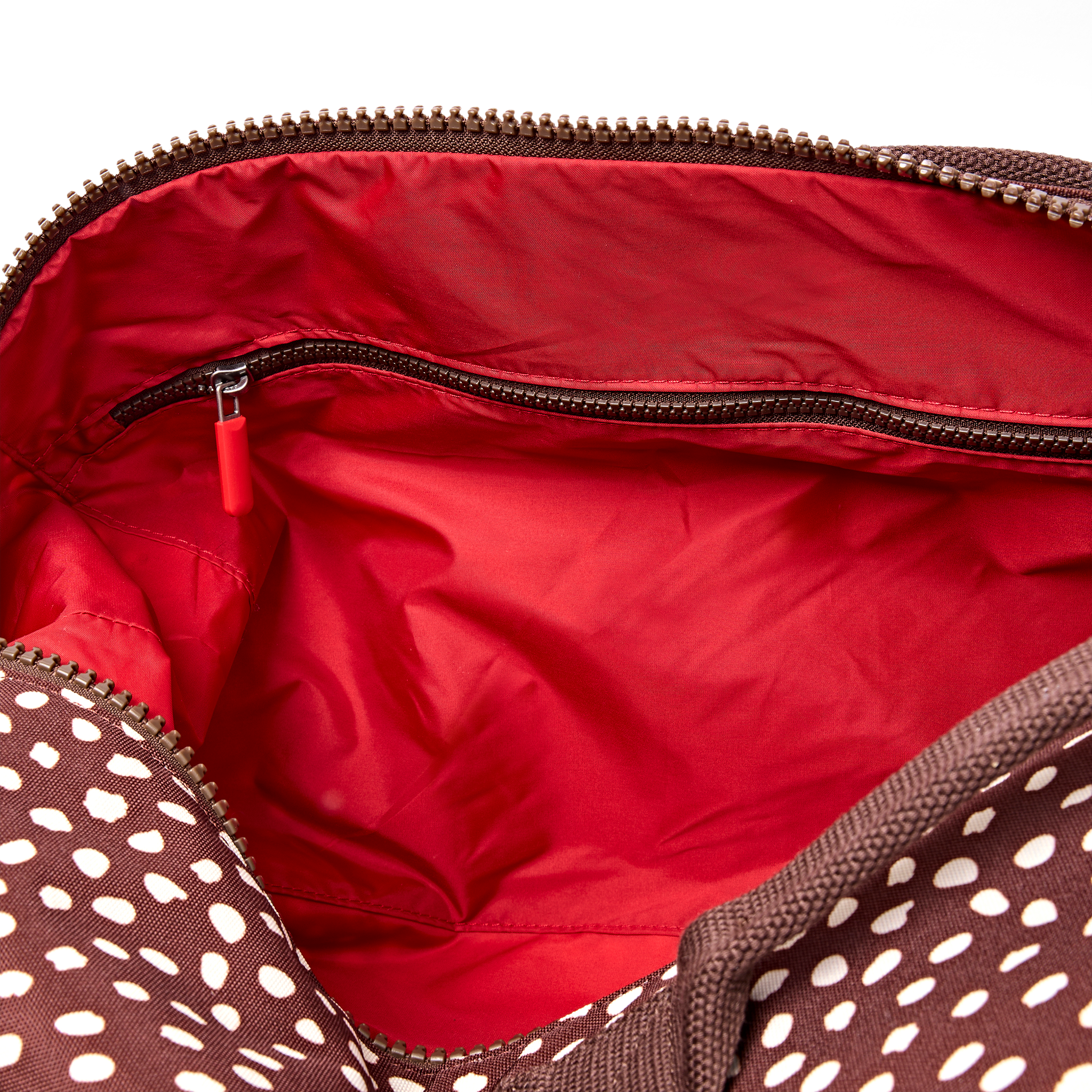 Roka London Heathrow duffelv bag brun prikker Large 50 liter