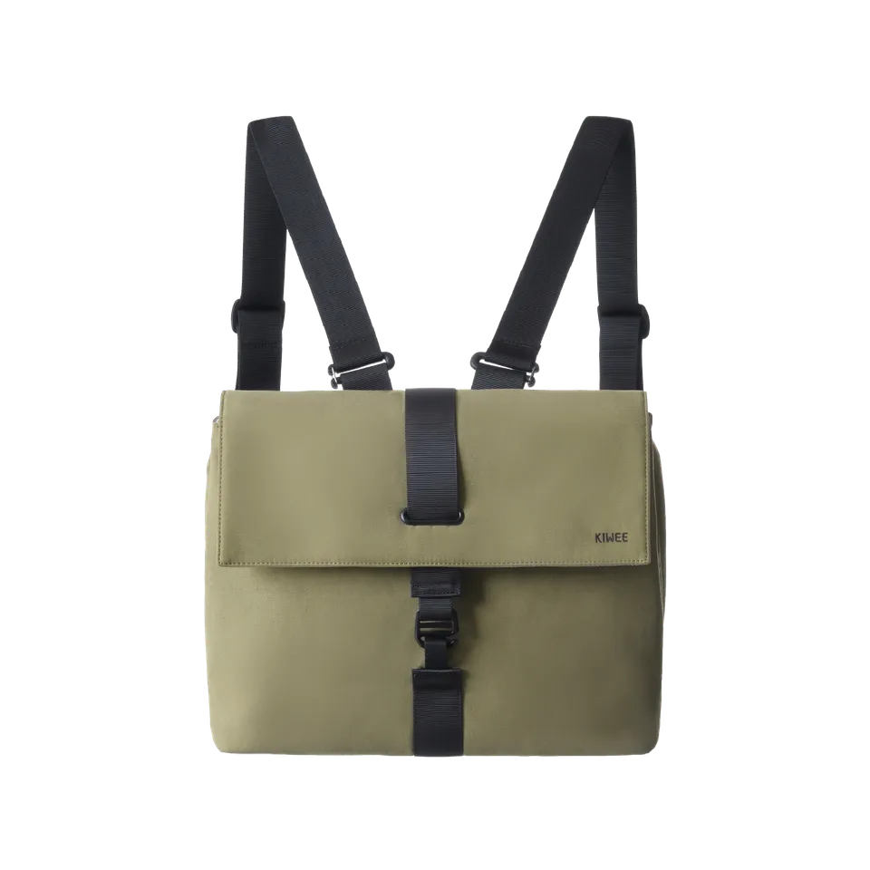 KIWEE Square S ryggsekk mosegrønn 10L laptop 14"