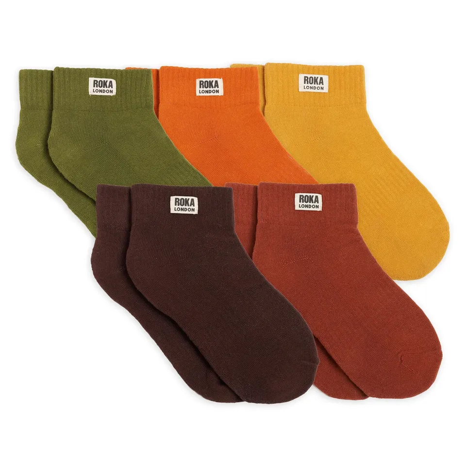 Roka London Wembley ankelsokker dame Earthy 3-pk økologisk