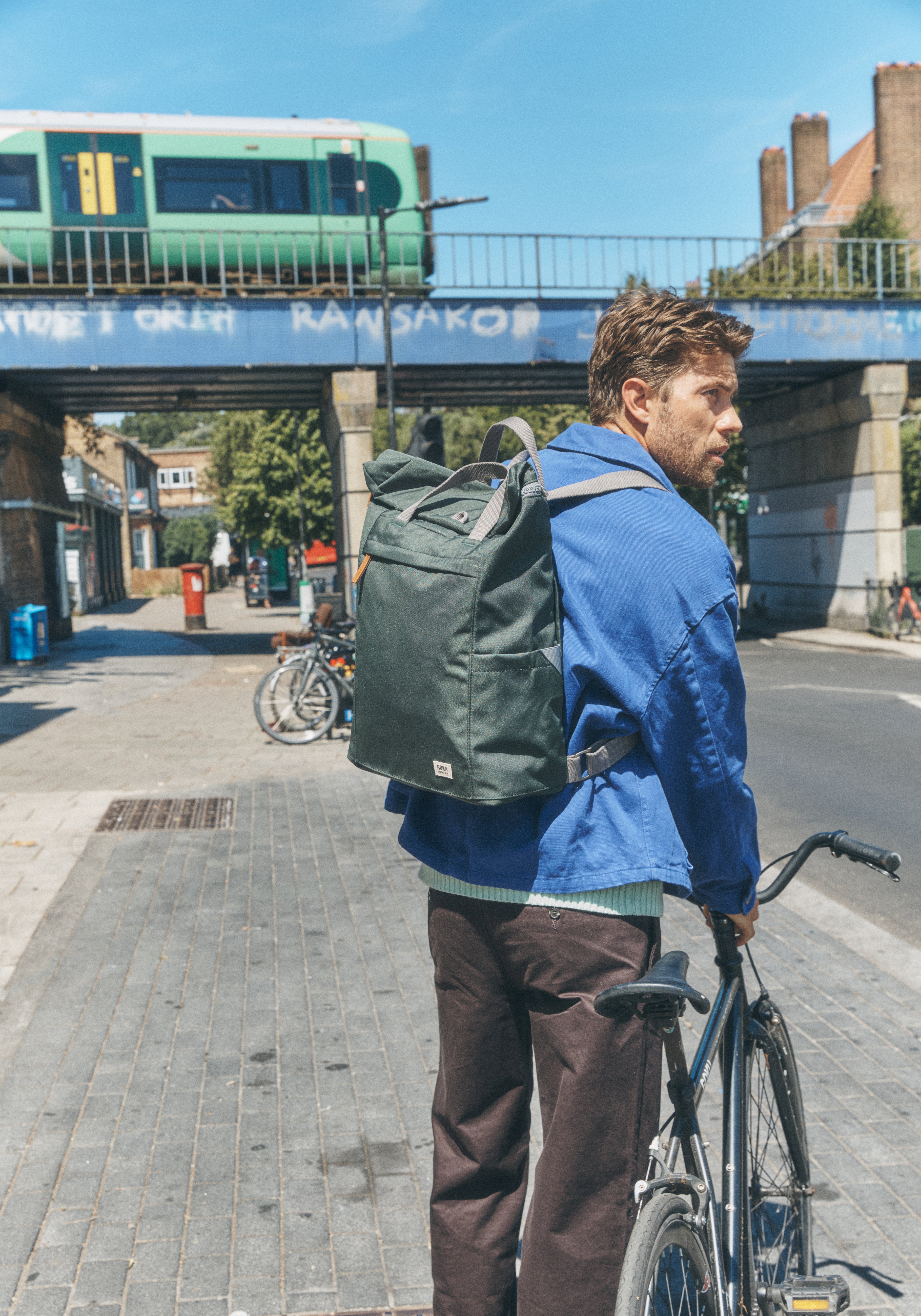 Roka London Finchley ryggsekk thunderstorm rolltop