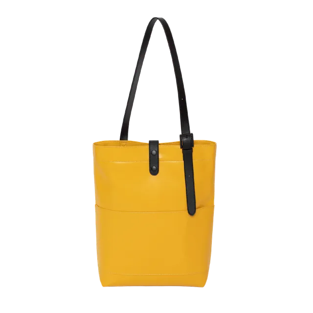 KIWEE Tote Bag handlenett Yellow 6,5L resirkulert skinn