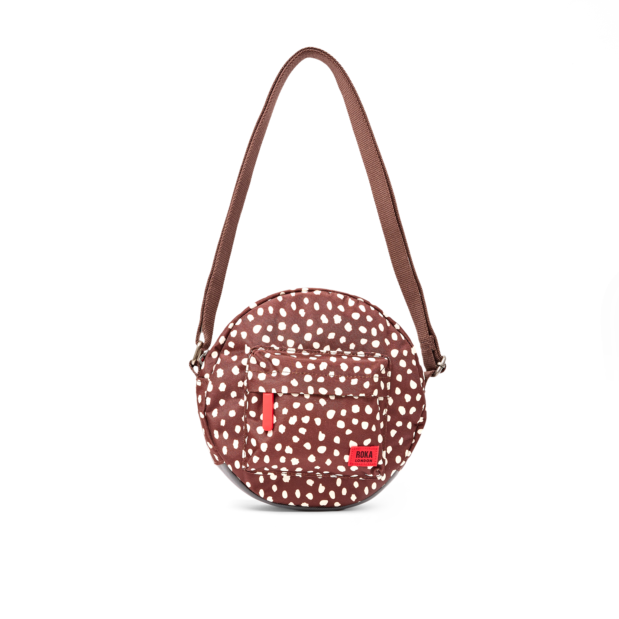 Roka London Paddington skulderveske Small Brown Dot 4,1 liter