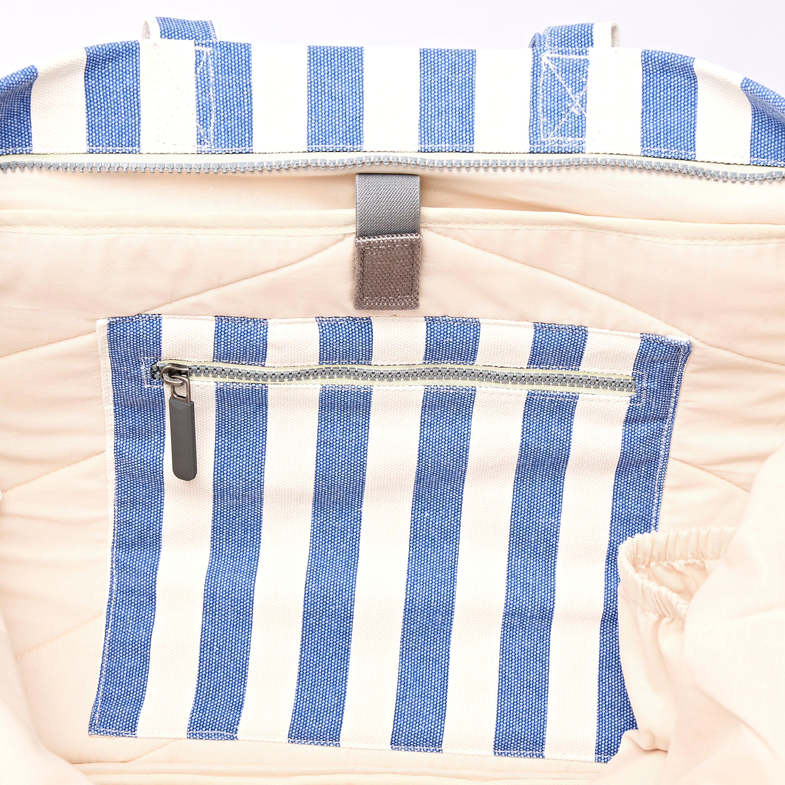 Roka London Marylebone tote large denim stripe 43 liter