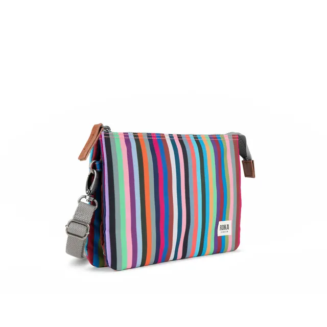 Roka London Carnaby XL crossbodyveske Multi Stripe resirkulert