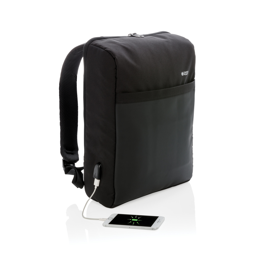 Swiss Peak tyverisikker ryggsekk 15 svart RFID