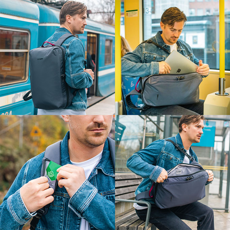 Pacsafe V ryggsekk 18L 16" PC tyverisikret pendlersekk