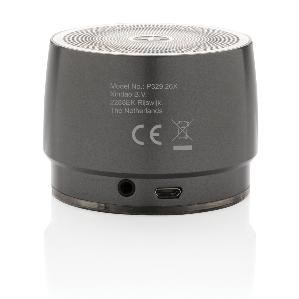 Swiss Peak 5W bluetooth høyttaler grå bass