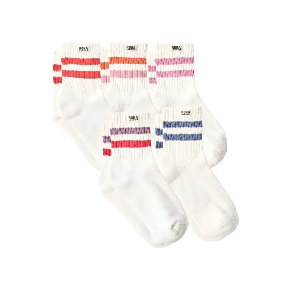 Roka London Windsor sokker retro 5-pakning stripete