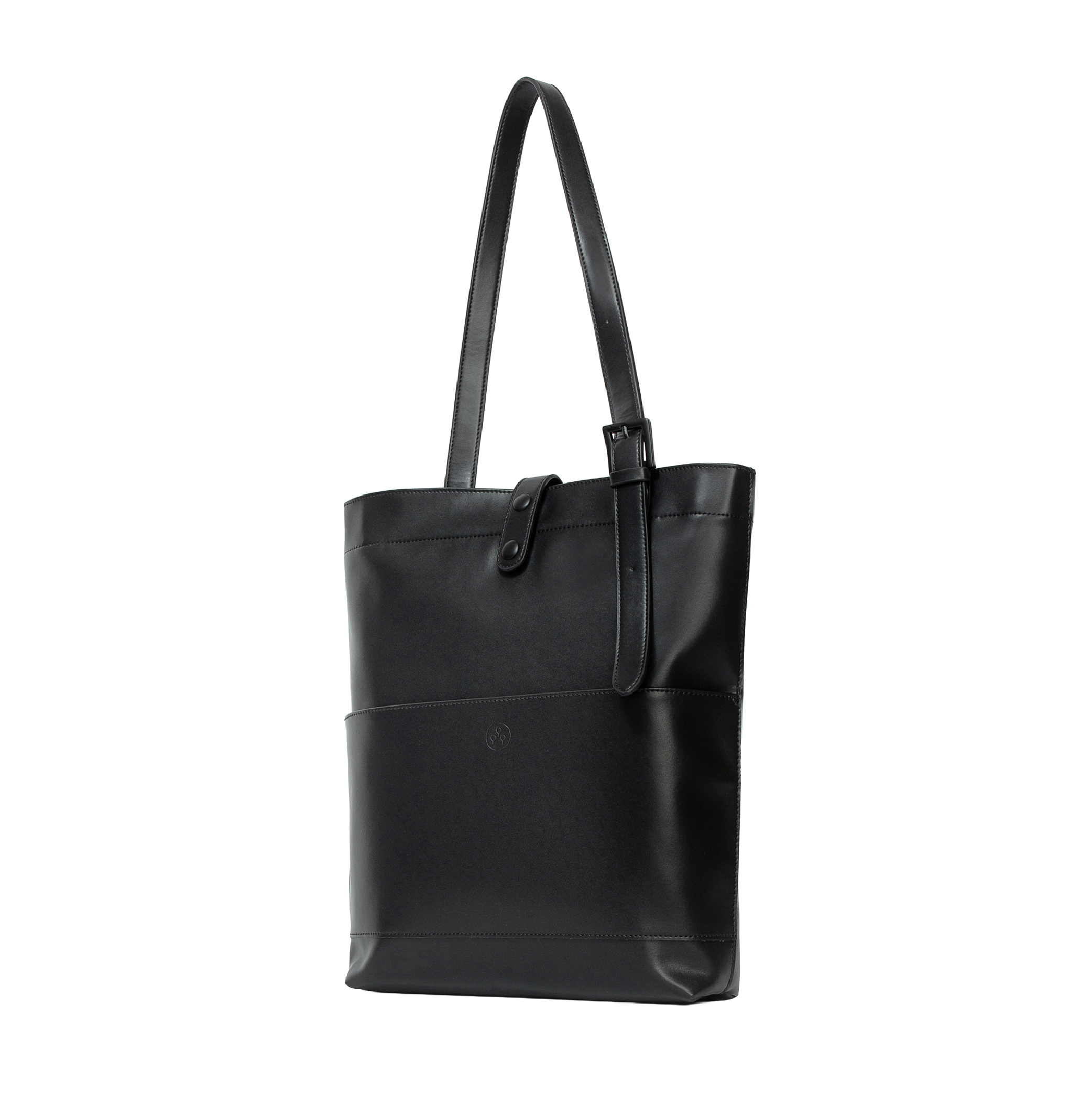 KIWEE Tote Bag skulderveske 6,5 L svart skinn
