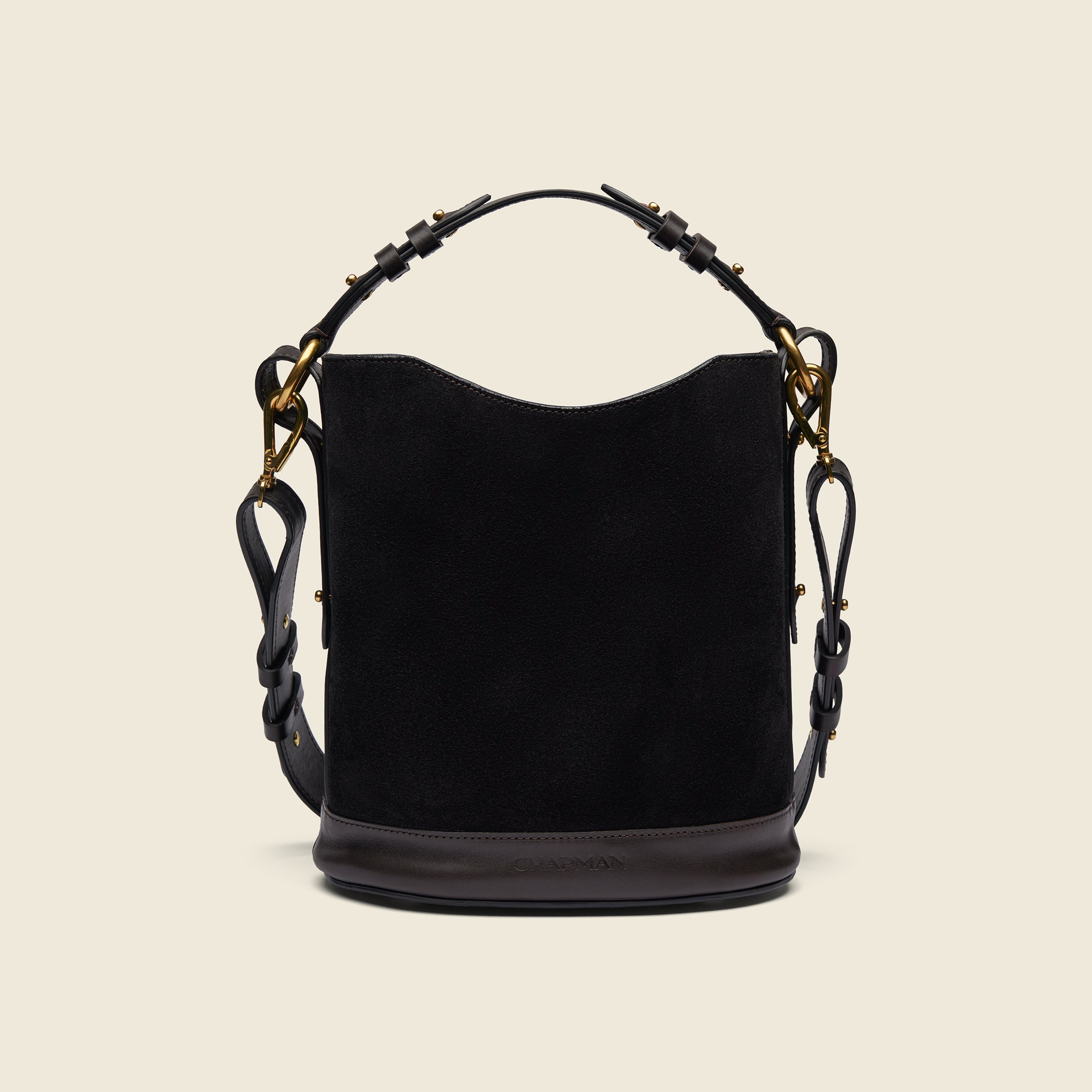 Chapman Madeleine Bucket Bag veske svart semsket