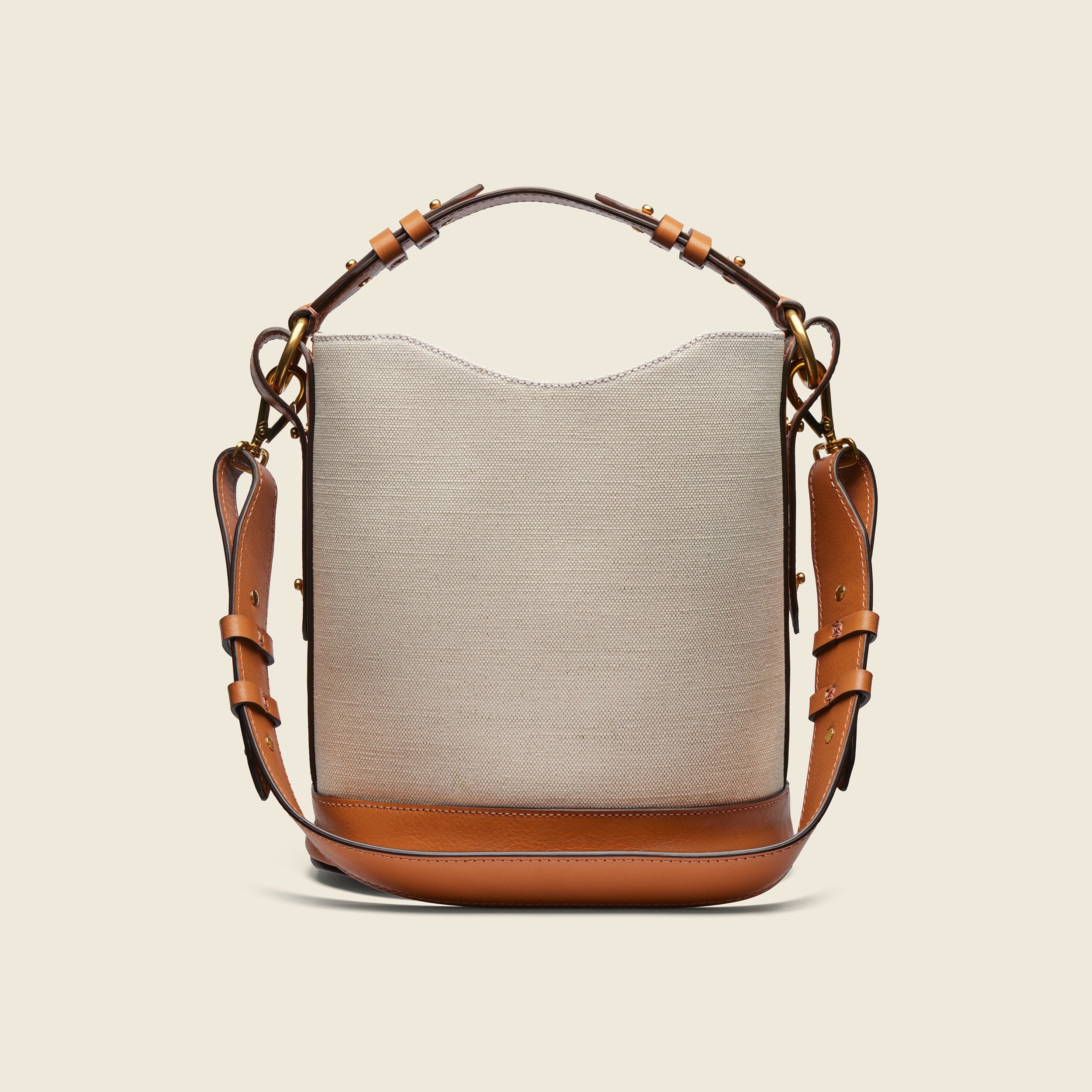 Chapman Madeleine Bucket Bag bøtteveske tan canvas