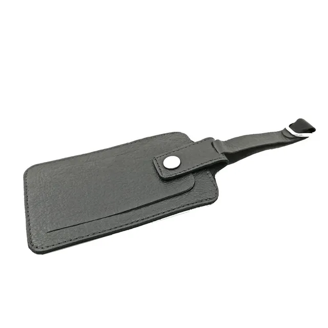 Shugon bagasjelapp splitleder brun med stropp