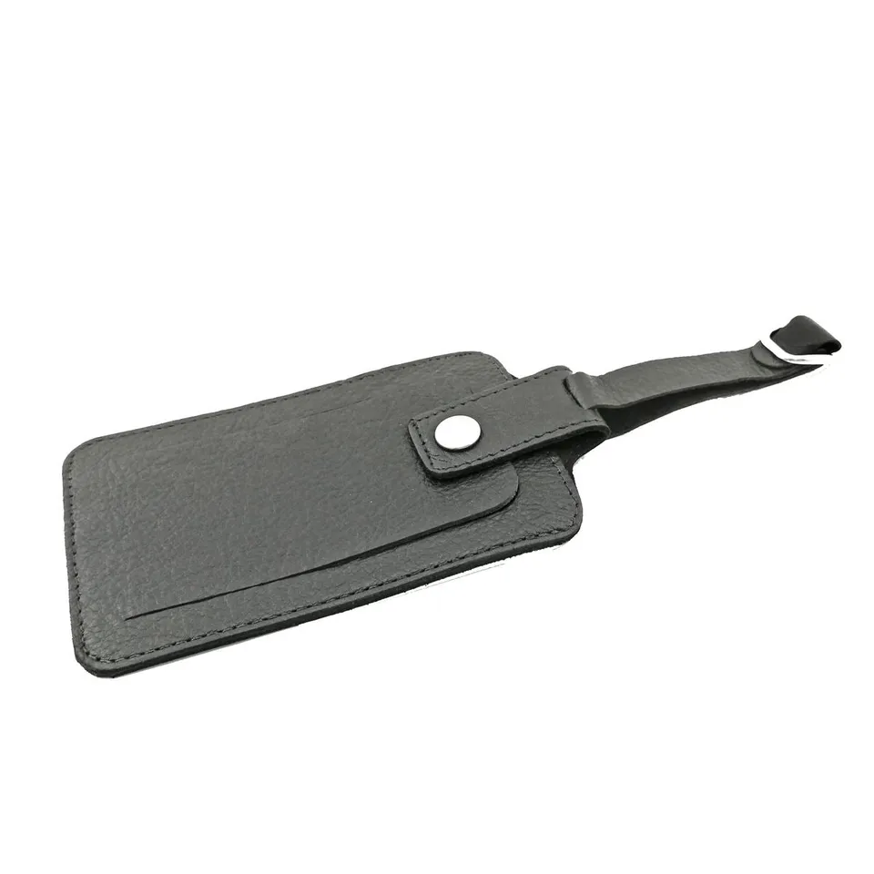 Shugon bagasjelapp splitleder brun med stropp