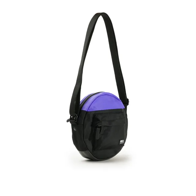 Roka London Paddington skulderveske svart/lilla 4,1 liter