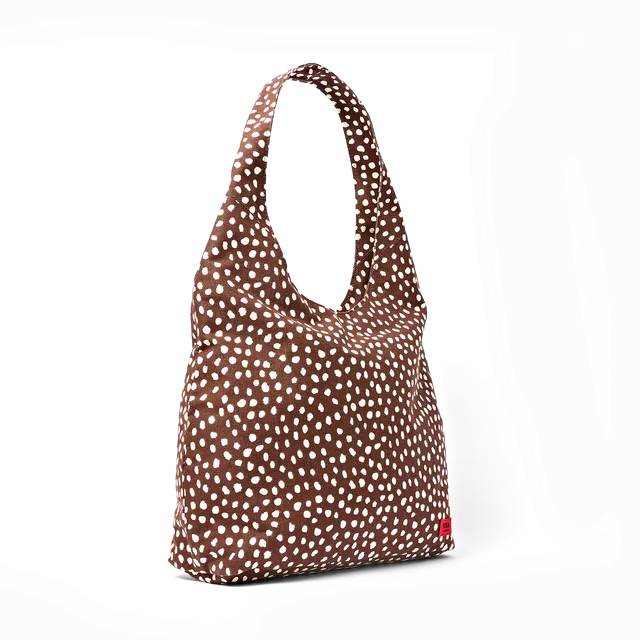 Roka London Hoxton skulderveske Brown Spot Large 15,3 liter
