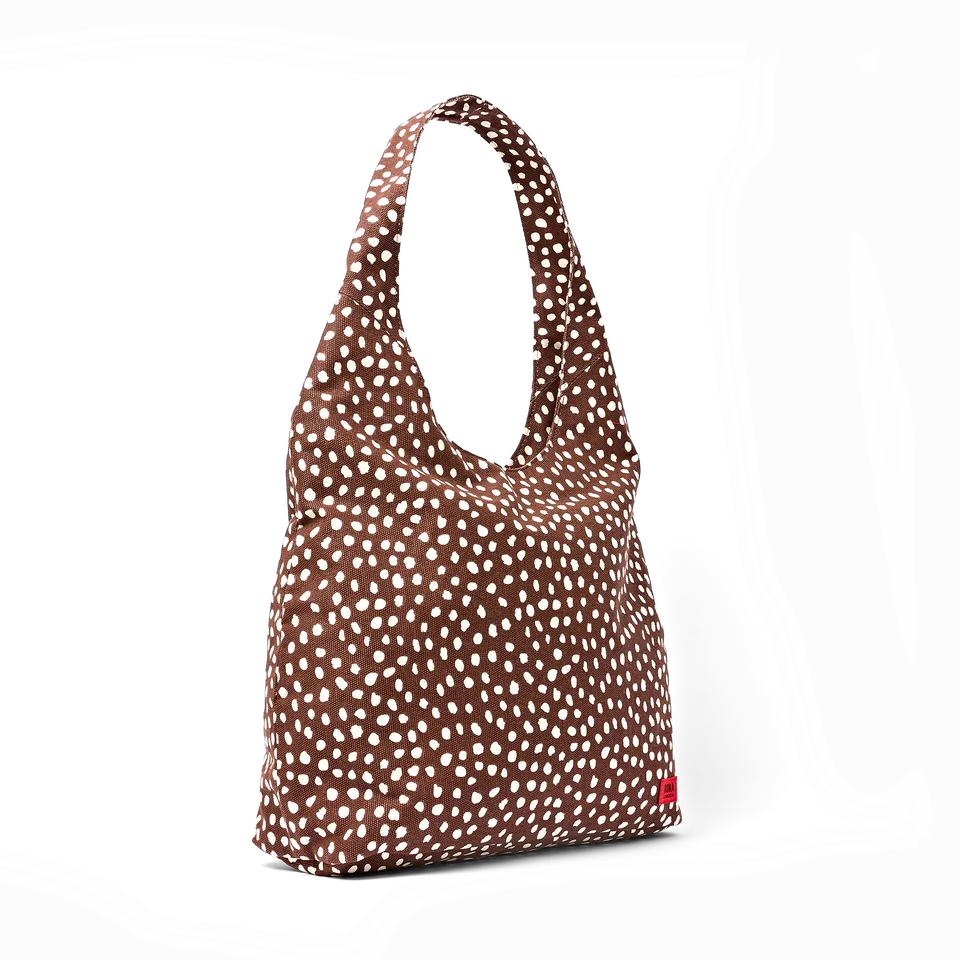Roka London Hoxton skulderveske Brown Spot Large 15,3 liter