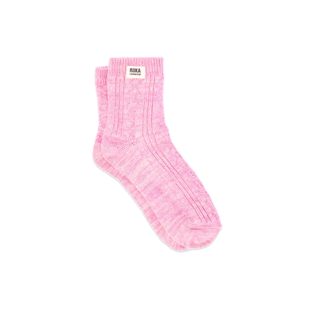 Roka London Wallace sokker dame rosa 36-42 bomull
