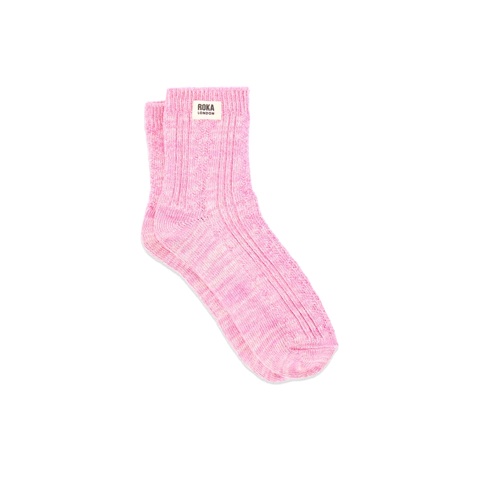 Roka London Wallace sokker dame rosa 36-42 bomull